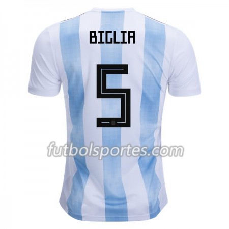 Camisetas Argentina Biglia 5 Primera Equipacion Mundial 2018